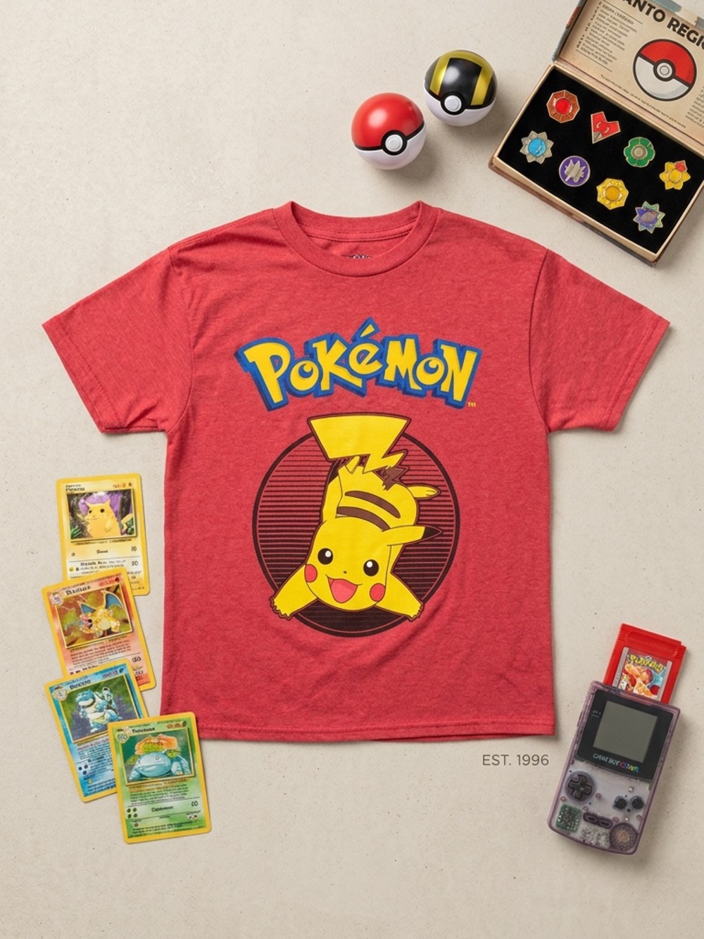 Sz xs Boys Pokemon Pickachu Tshirt - Picture 2 of 3